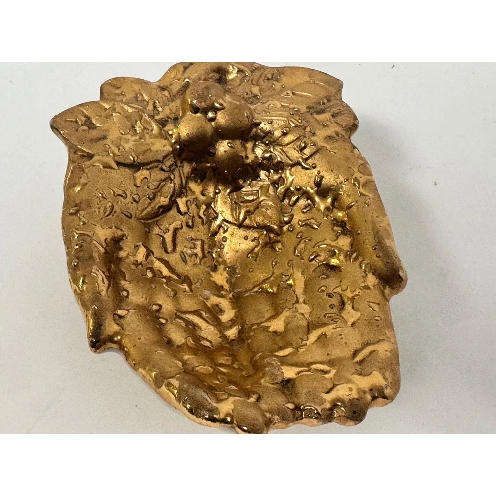 Vintage Weeping 22K Gold Hand Trinket Dish Catchall Mid‎ Century Decor